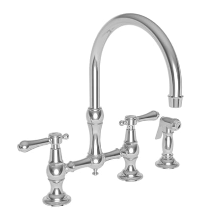 Newport Brass Kitchen Bridge Faucet With Side Spray in Satin Bronze (Pvd) 9458-10